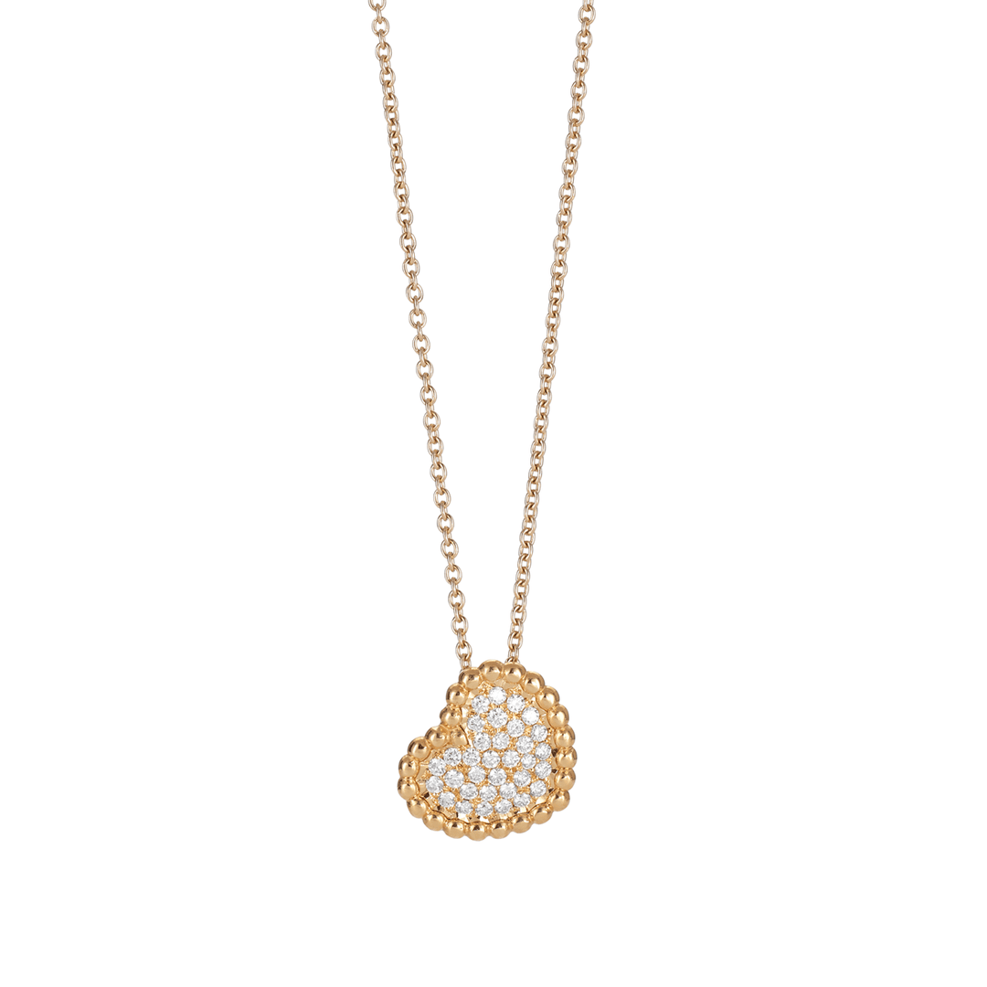 Hamilton 1970's Collection 18k Yellow Gold and 0.41 Total Weight Diamond Heart Pendant