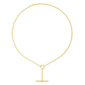 14k Yellow Gold and Diamond Lariat Drop Necklace