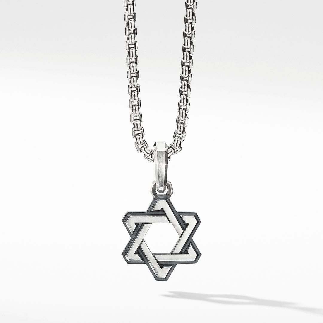 David Yurman Deco Star of David Pendant Sterling Silver, 19.5mm