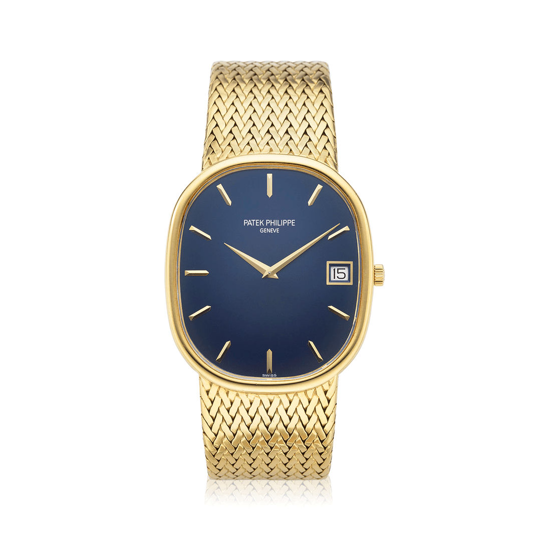 PATEK PHILIPPE YELLOW GOLD ELLIPSE BRACELET WATCH, REF. 3605/1