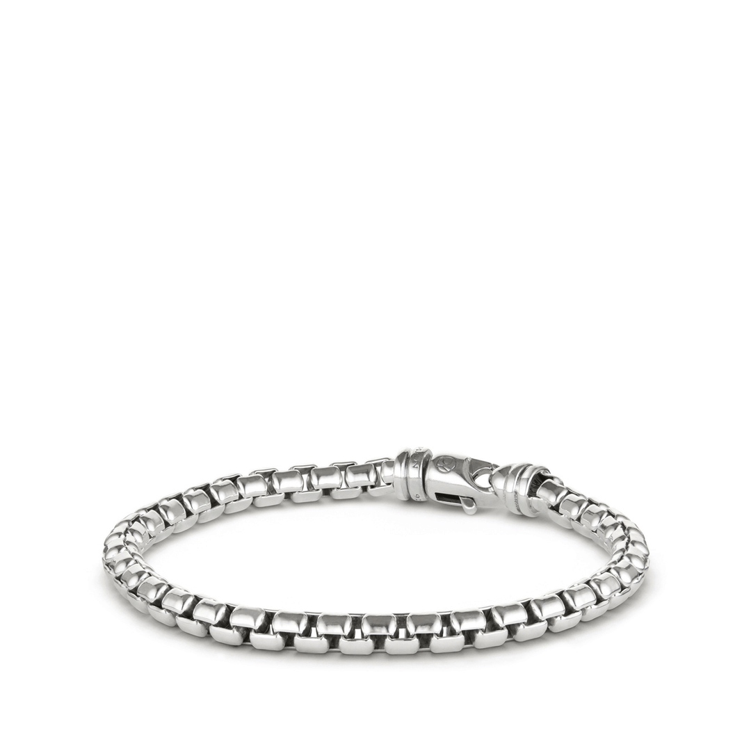 David Yurman Box Chain Bracelet Sterling Silver, 5mm