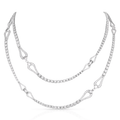 Platinum 36 Inch Diamond 15.34 Total Weight Station Necklace