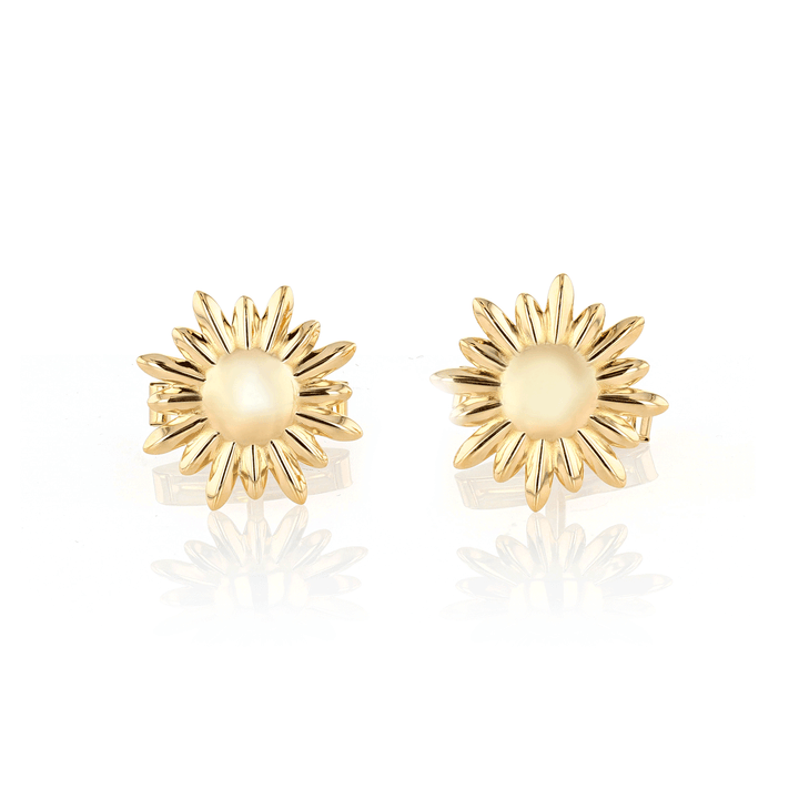 Charms of Hope 18k Gold Sunflower Cufflinks