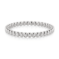 18k White Gold and 1.85 Total Weight Diamond Bezel Stretch Bracelet