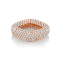 18k Rose Gold and 6.96 Total Weight Diamond Pave Eternity Band