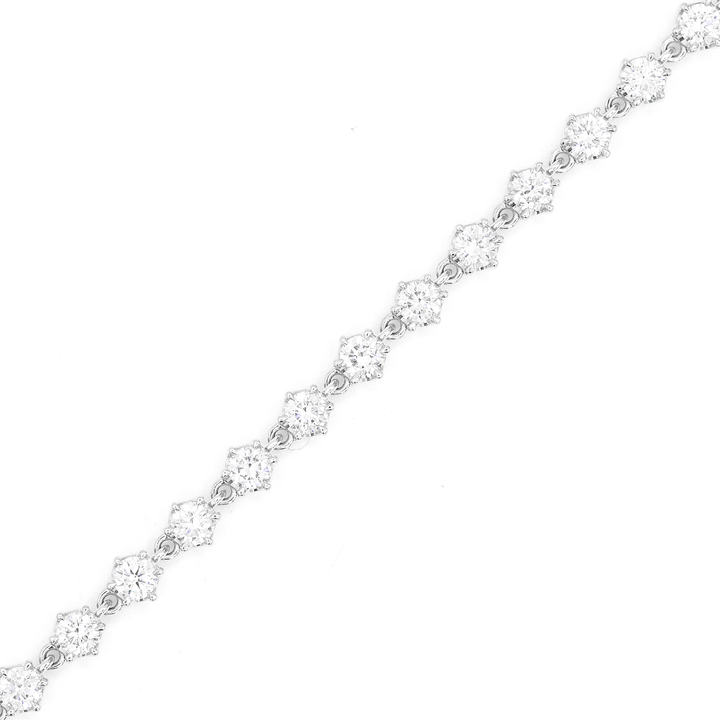 Joyful 18k White Gold and 2.72 Total Weight Diamond Bracelet