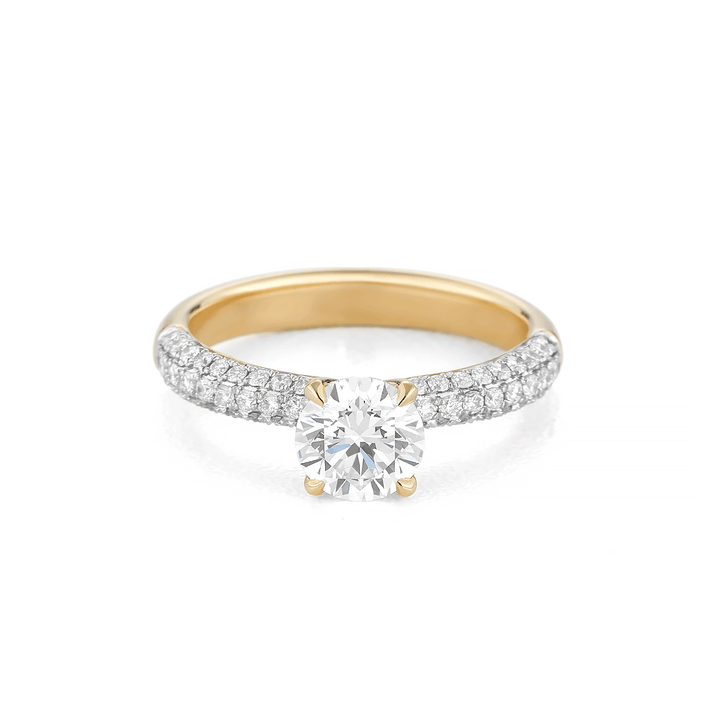 Grace 18k Yellow Gold and Diamond Engagement Mounting Ring