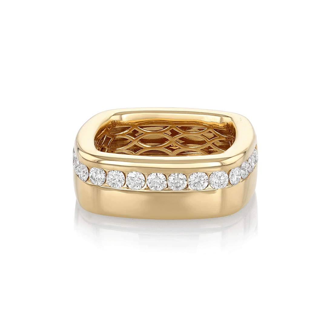 Mercer 18k Yellow Gold and Diamond .54 Total Weight Ring