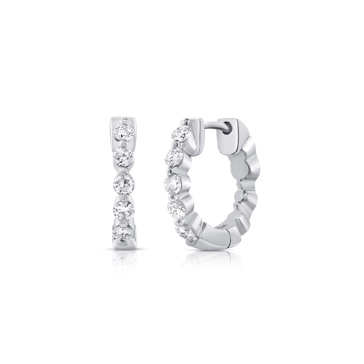 Diamond hoop earrings