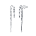 14k Gold 2.88 Total Weight Diamond Dangle Earrings