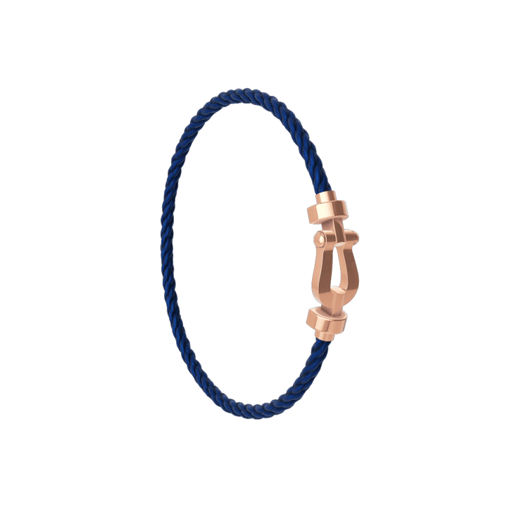 FRED Force 10 Navy Cord with 18k Rose Gold MD Buckle, Exclusively at Hamilton Jewelers