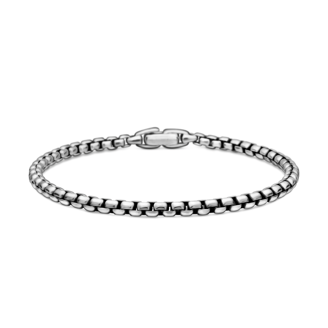 David Yurman Box Chain Bracelet Sterling Silver, 3.6mm