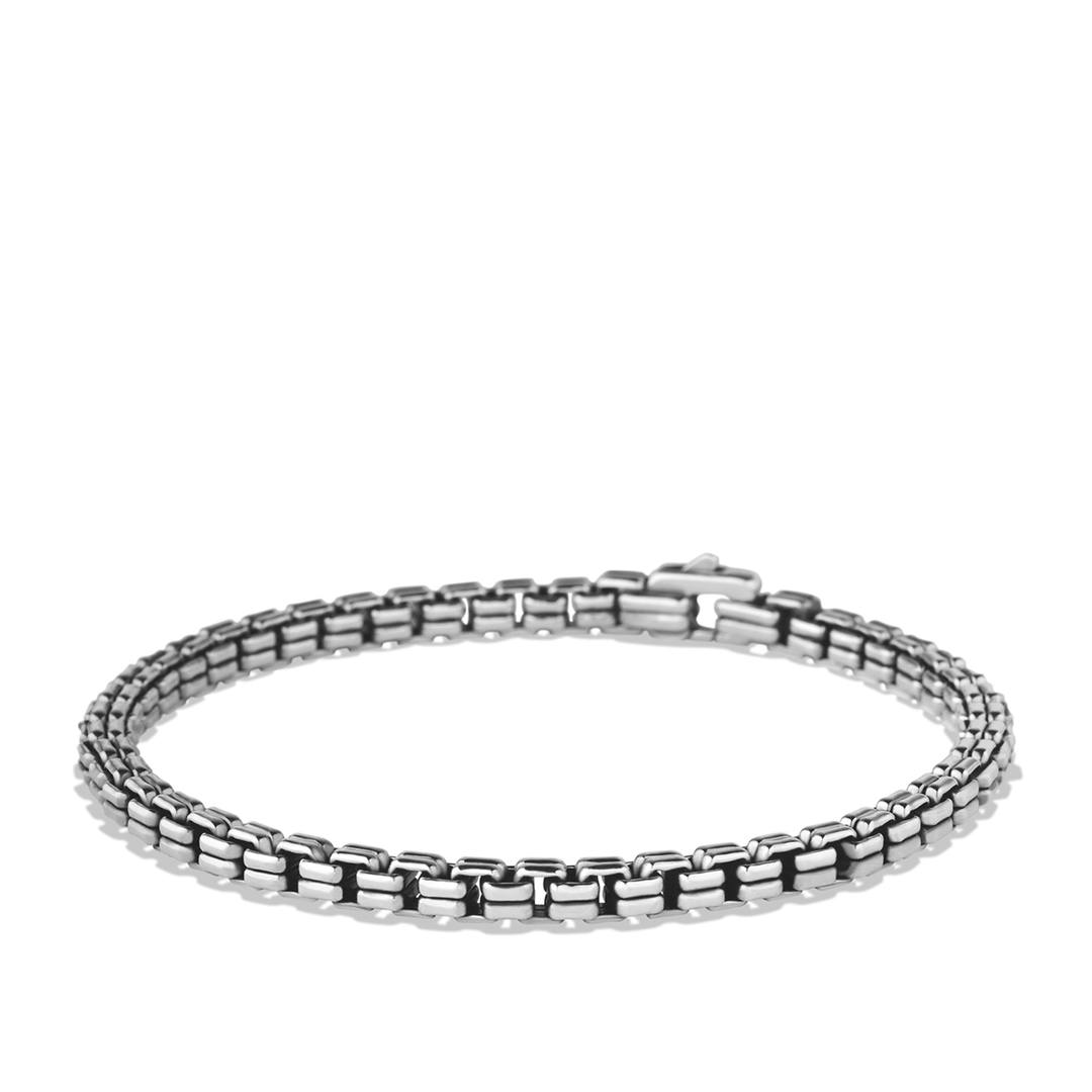 David Yurman Double Box Chain Bracelet Sterling Silver, 4mm