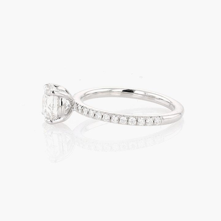 The Hamilton Silhouette Platinum and 1.57 Total Weight Diamond Engagement Ring