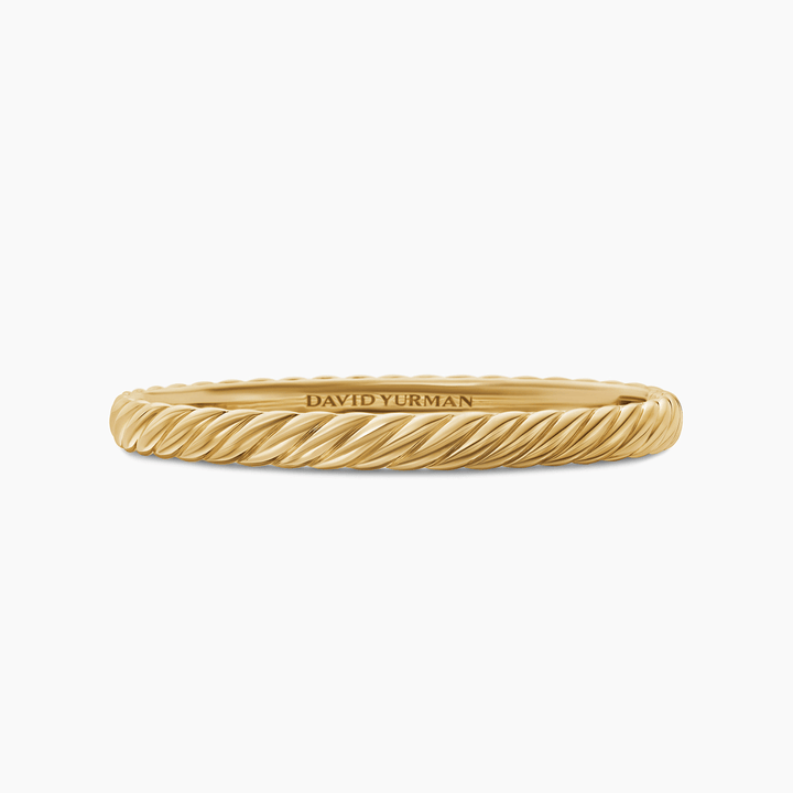David Yurman Sculpted Cable Bangle Bracelet 18k Yellow Gold, 6.2mm
