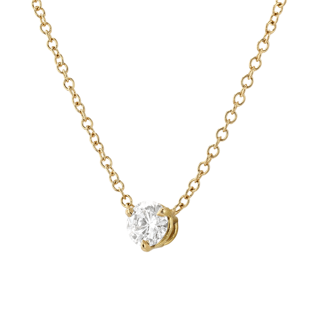 Hamilton 18k Yellow Gold and .33 Total Weight Diamond Solitaire Pendant