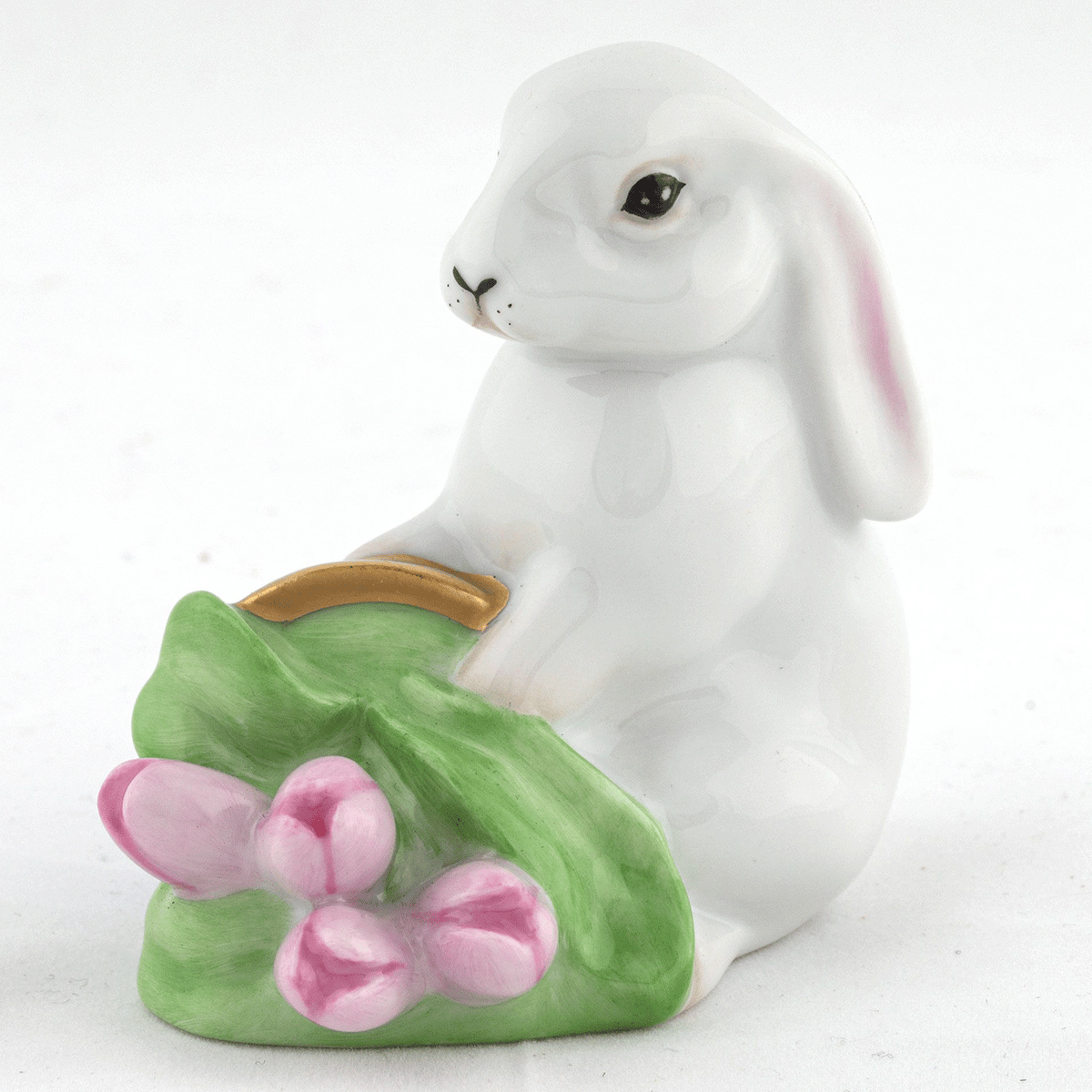 Herend Flower Pot Bunny Sapphire