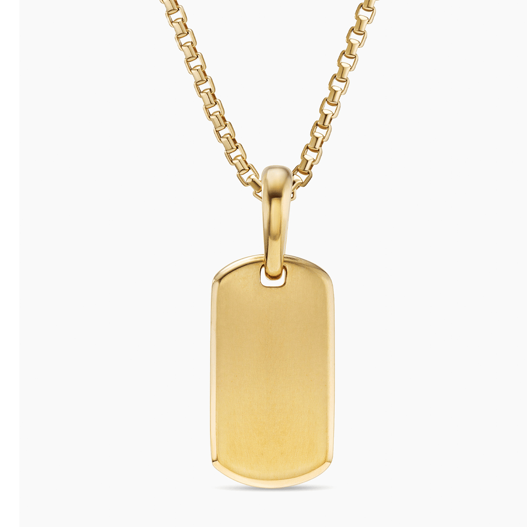 David Yurman Chevron Tag in 18k Yellow Gold