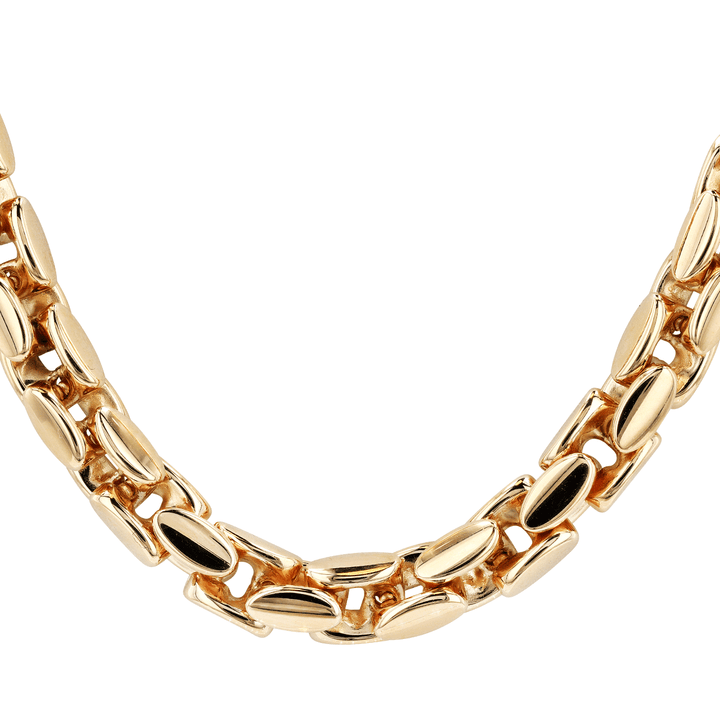 Men's 18k Yellow Gold 22 Inch Round Link Chain