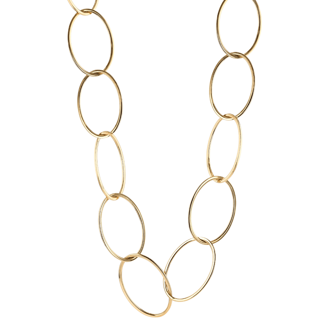 Hamilton Collection 14k Yellow Gold 25 Inch Large Oval Link Necklace