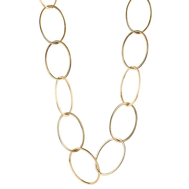 Hamilton Collection 14k Yellow Gold 25 Inch Large Oval Link Necklace