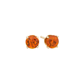 14k Yellow Gold and .50 Total Weight Citrine Stud Earrings