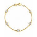 14k Yellow Gold and 2.06 Total Weight Diamonds By the Yard Bracelet