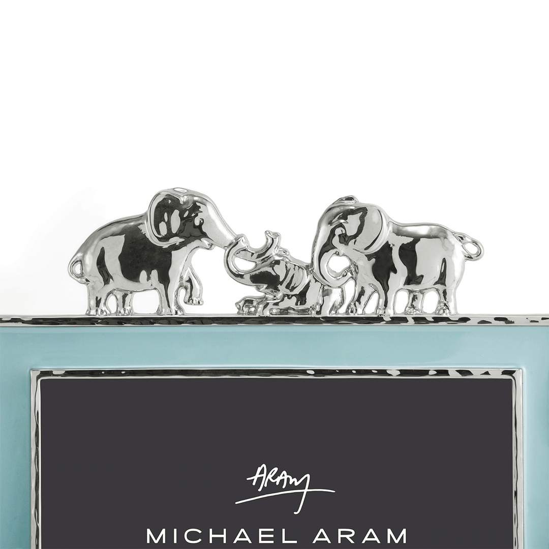 Michael Aram Blue Enamel Elephant 4x6 Frame