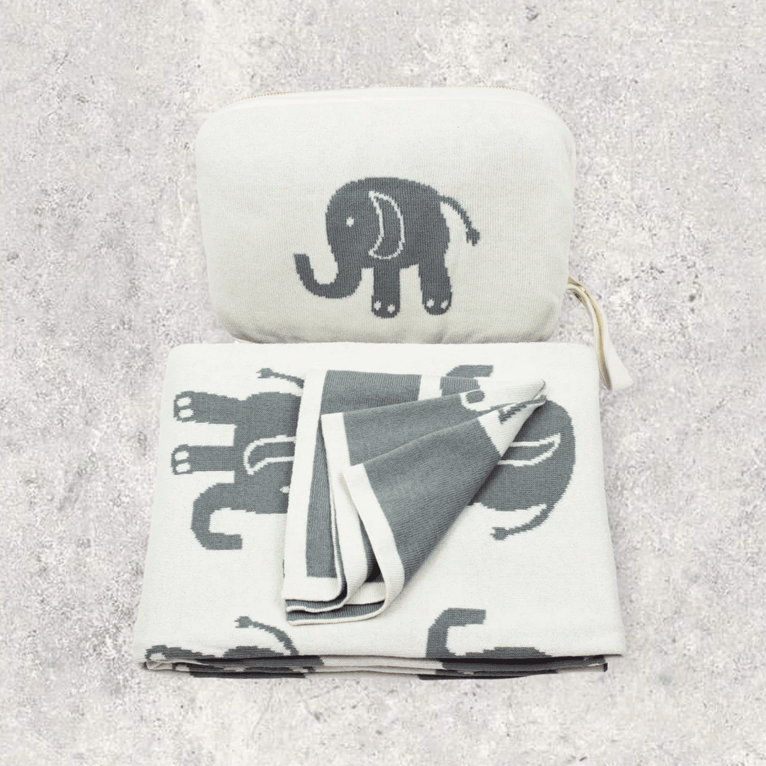Elephant Love Natural/Grey Baby Set