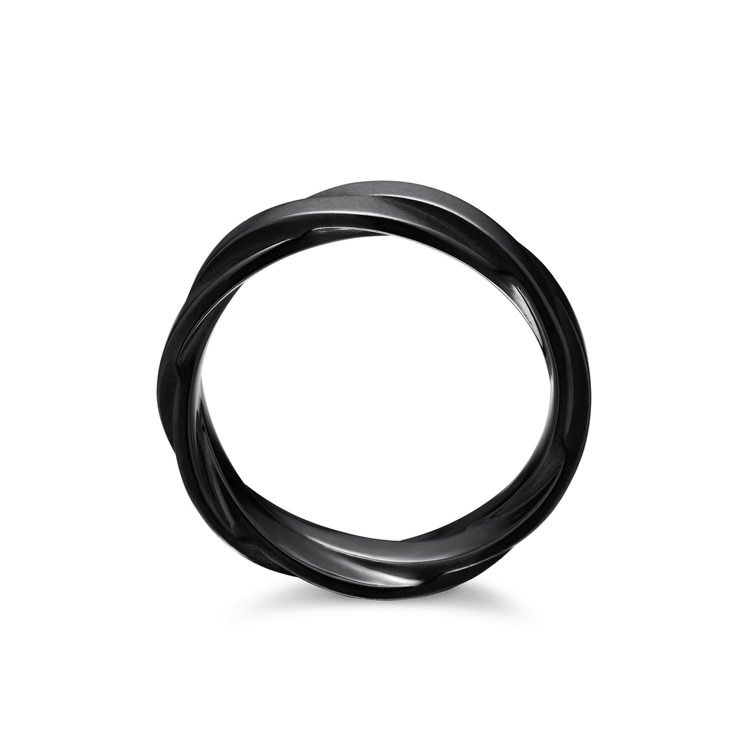 David Yurman DY Helios™ Band Ring Black Titanium, 6mm