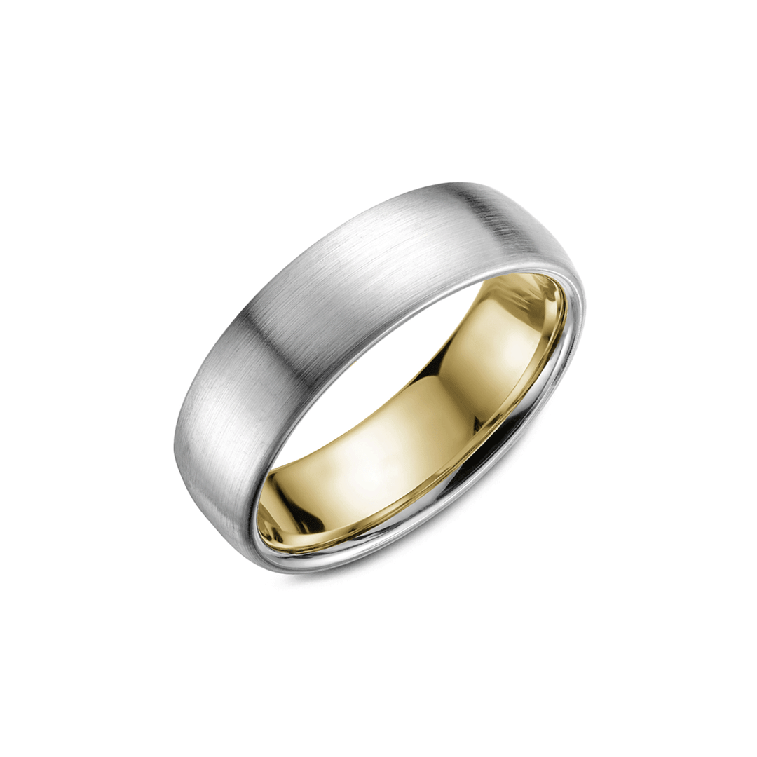 Hamilton Collection 14k Yellow and White Gold 6.5mm Wedding Band