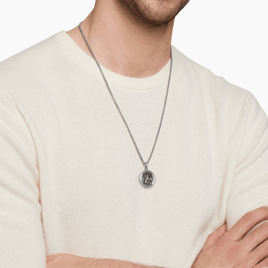 David Yurman St. Christopher Amulet Sterling Silver, 26.5mm