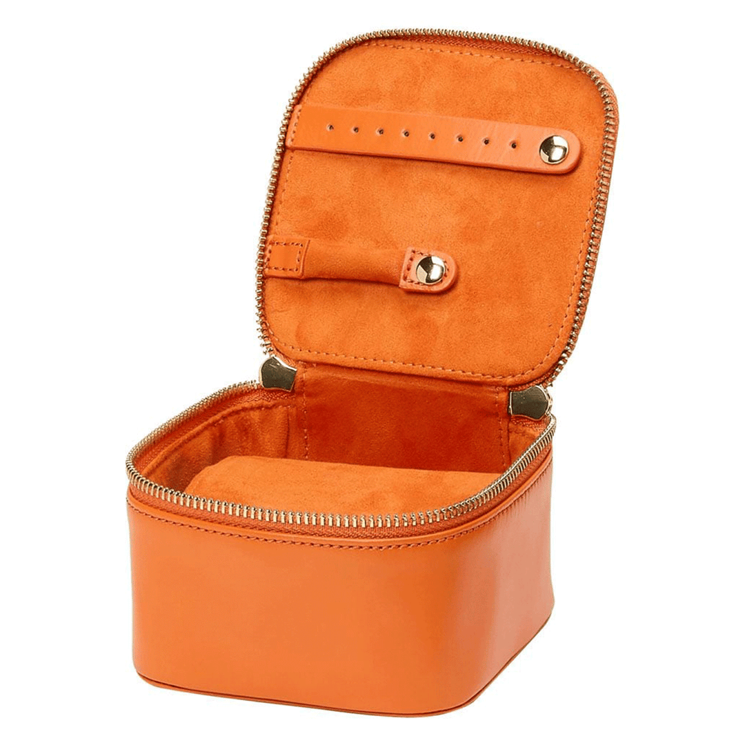Wolf Designs Orange Zip Jewelry Cube
