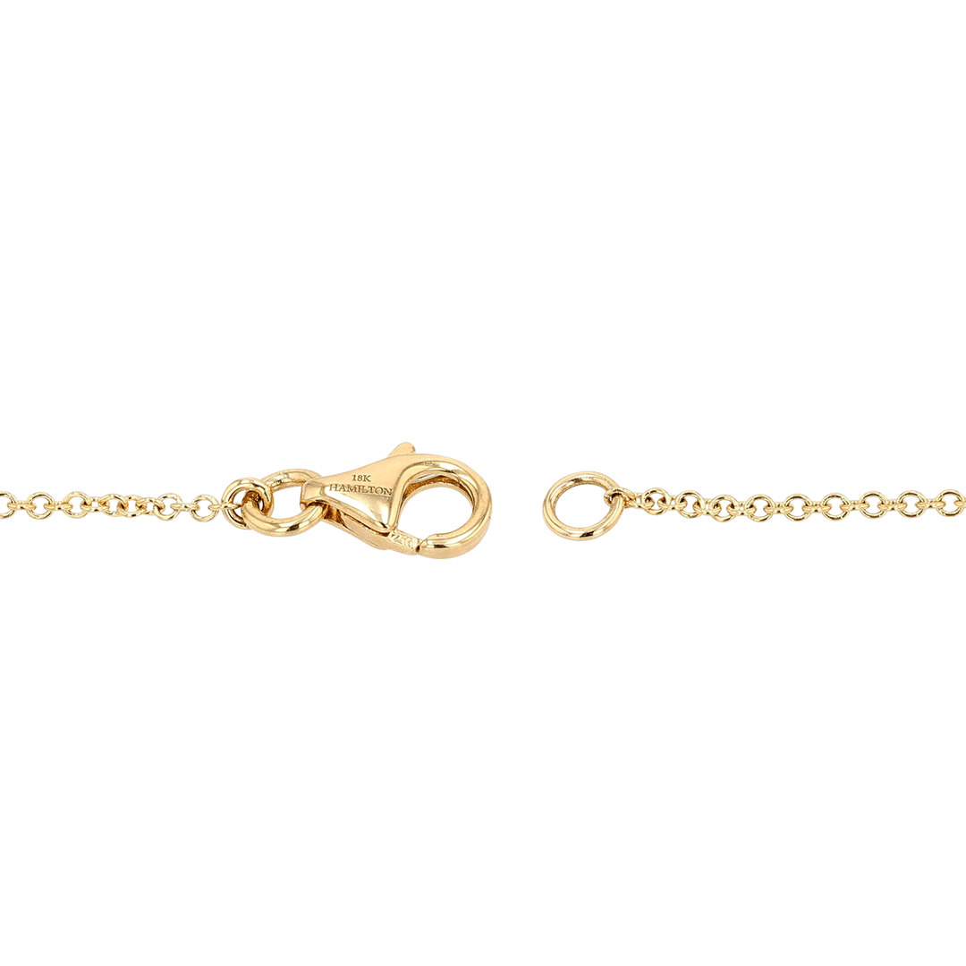 Luminous 18k Yellow Gold and Diamond .49 Total Weight Small Pendant