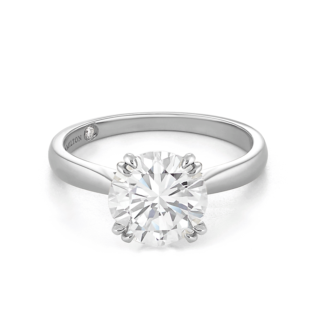 Hamilton Centennial Platinum and 2.30 Total Weight Diamond Engagement Ring