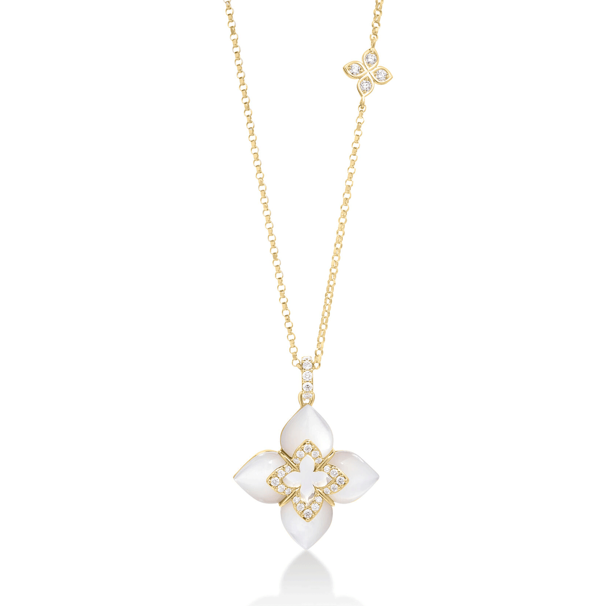 Roberto Coin Venetian Princess Cabochon Flower Necklace