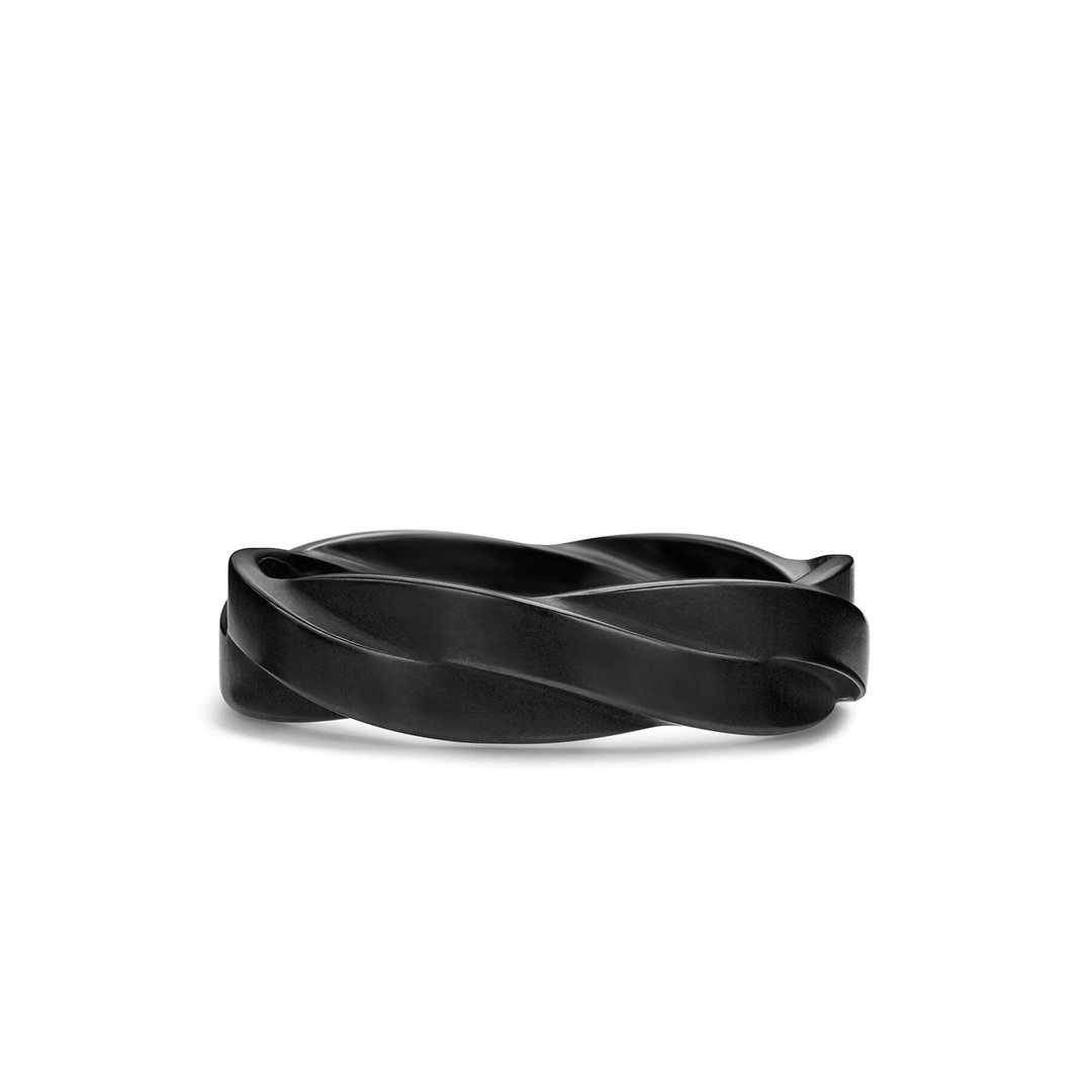 David Yurman DY Helios™ Band Ring Black Titanium, 6mm
