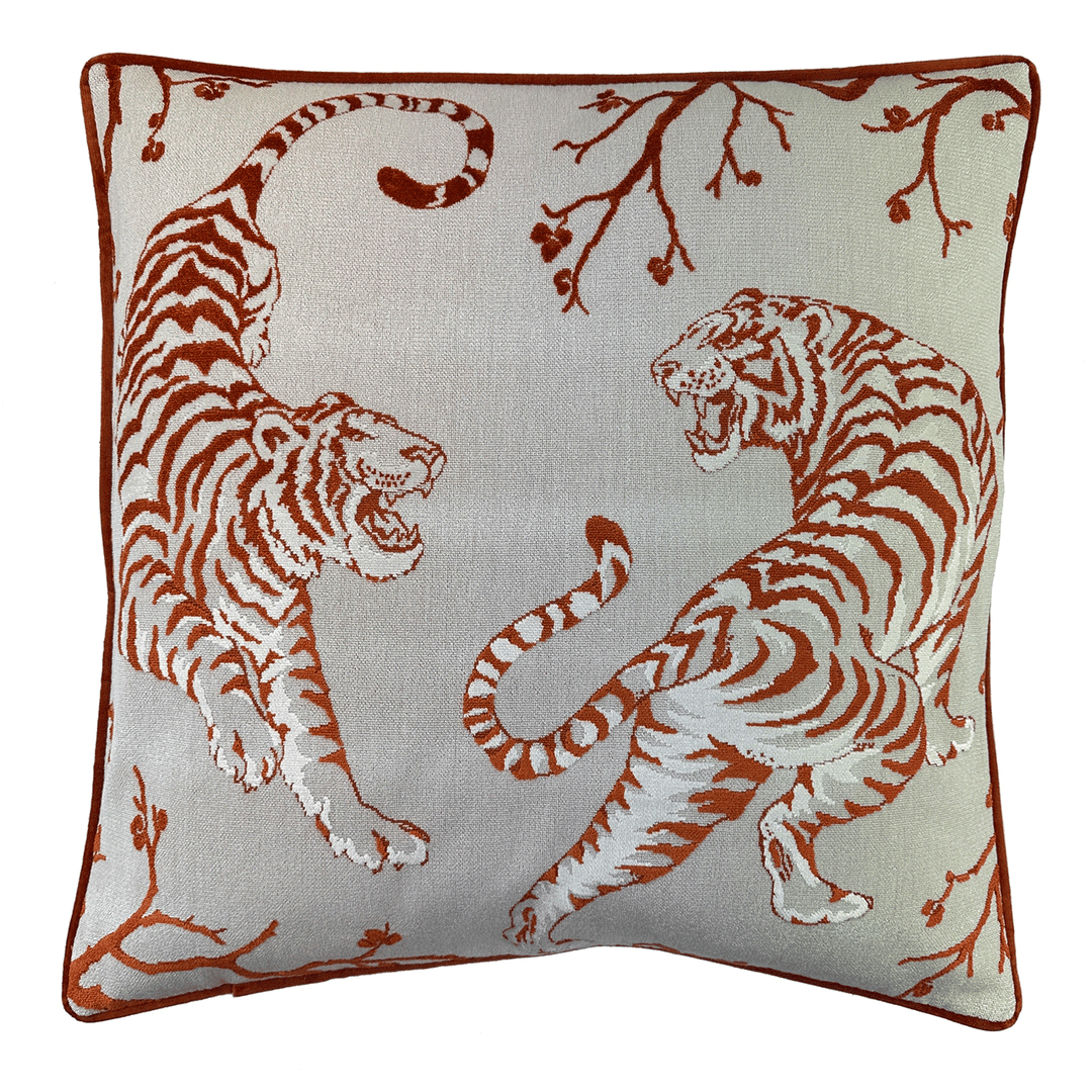 Tailspin Orange Jasper 22 Inch Pillow