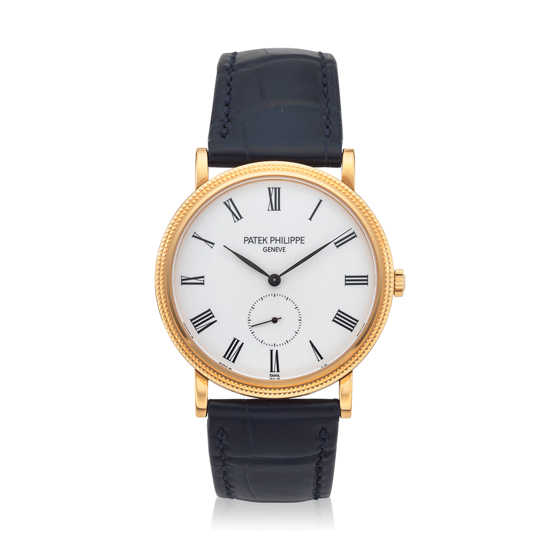PATEK PHILIPPE PINK GOLD CALATRAVA WITH ENAMEL DIAL, REF. 5116R-001
