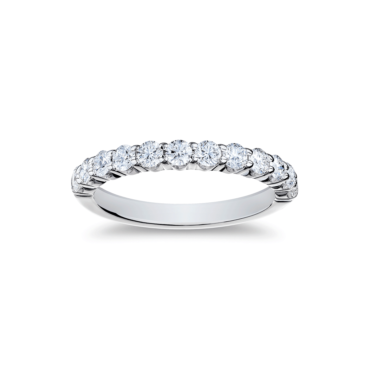 18k White Gold and 0.84 Total Weight Diamond Band