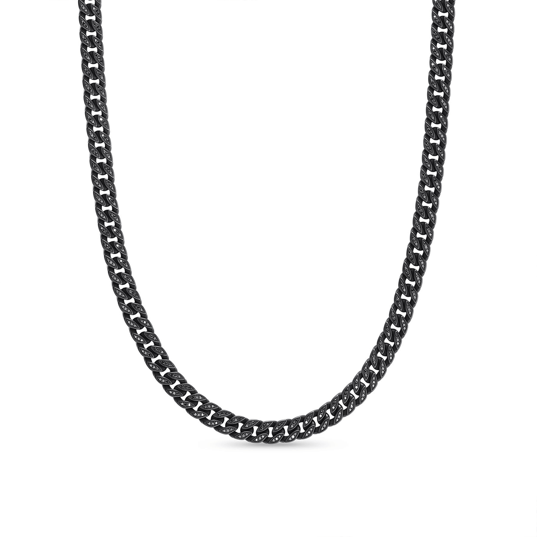 David Yurman Curb Chain Necklace Black Titanium, 8mm 20 Inch