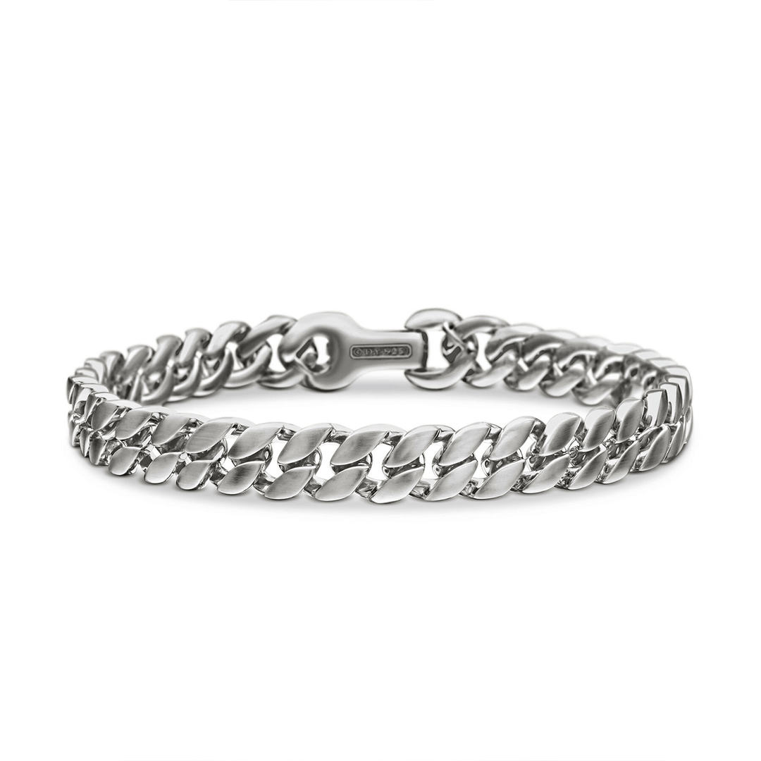 David Yurman Curb Chain Bracelet Sterling Silver, 8mm