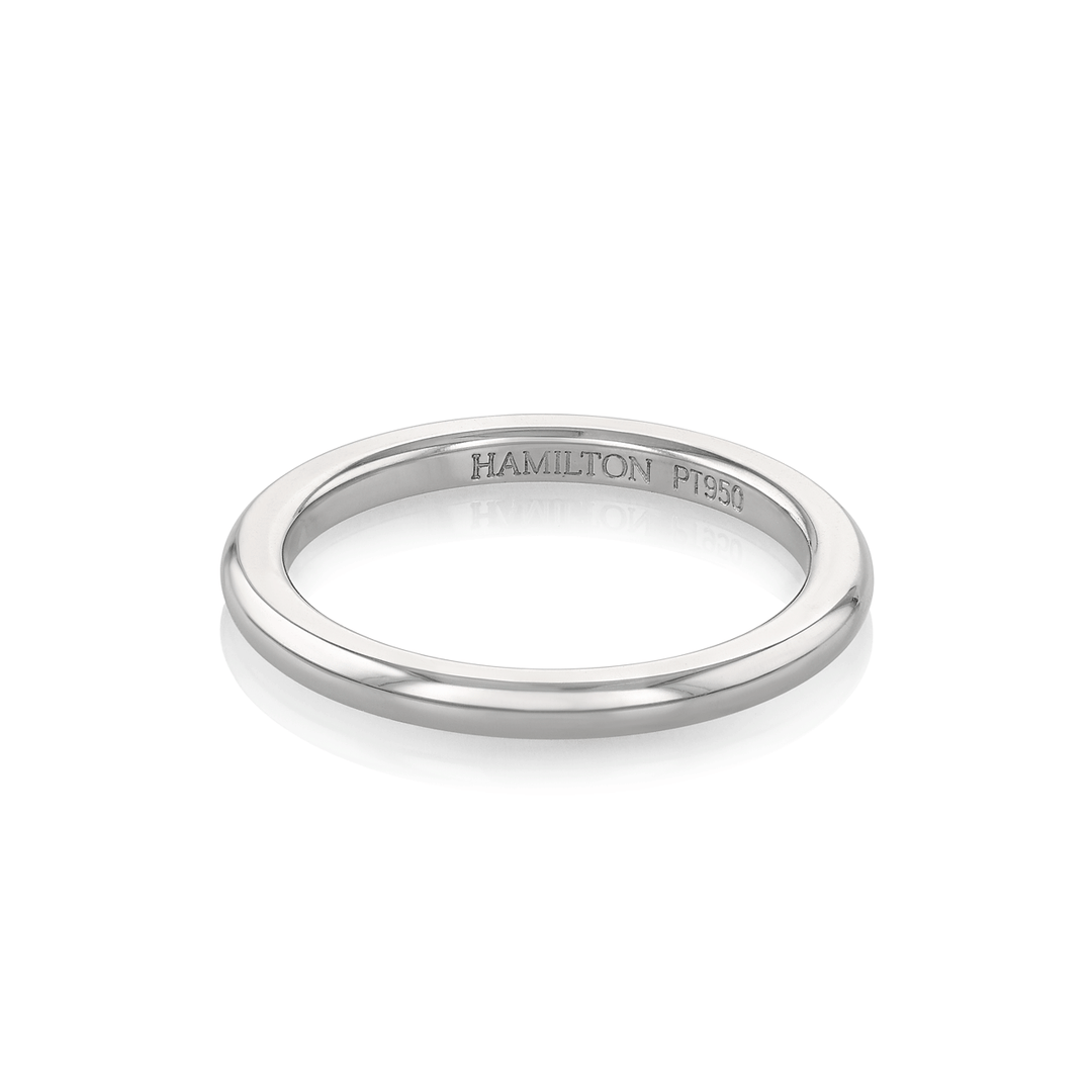 Hamilton Collection Platinum 2.5mm Comfort Fit Wedding Band