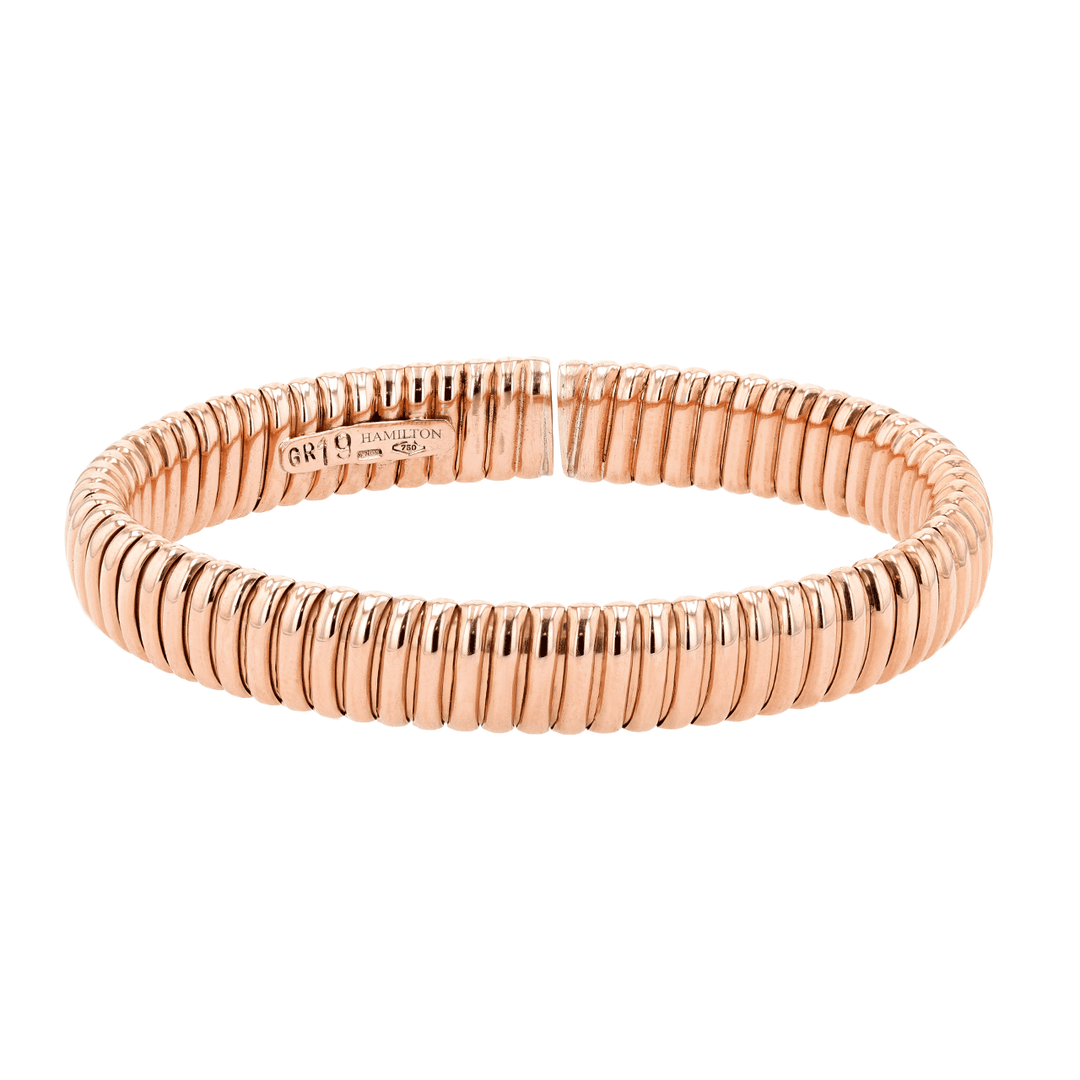 1970's 18k Rose Gold 9mm Woven Cobra Bracelet