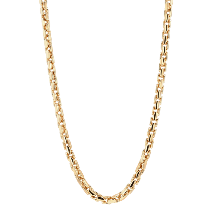 Men's 18k Yellow Gold 22 Inch Round Link Chain