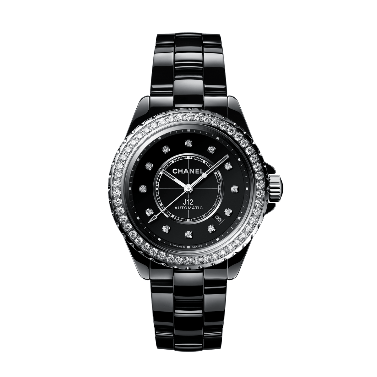 CHANEL J12 Diamond Bezel Watch Calibre 12.1, 38mm H6526