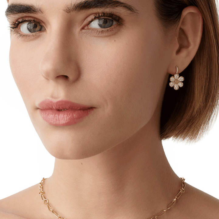 Temple St. Clair 18k Yellow Gold Snow Flower Earrings