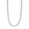 18k White Gold and 12.37 Total Weight Emerald Cut Diamond Necklace