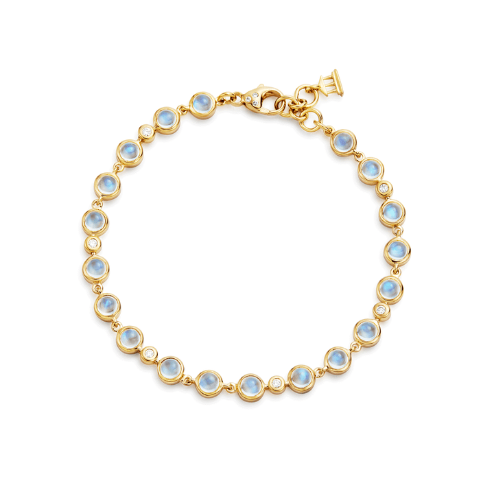 Temple St. Clair 18k Gold and Blue Moon Link Bracelet