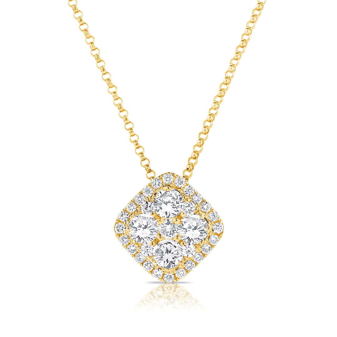 Celestial 14k Yellow Gold and Diamond 1.24 Total Weight Pendant